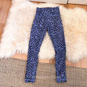 Jo+Jax Jenna Johnson Corset Leggings in blue leopard print (Youth Medium)